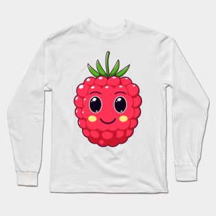 Cute Kawaii Raspberry Long Sleeve T-Shirt